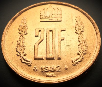 Moneda 20 FRANCI - LUXEMBURG, anul 1982 * cod 2694 = UNC foto