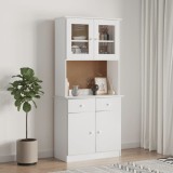vidaXL Dulap &icirc;nalt ALTA, alb, 77x35x165 cm, lemn masiv de pin