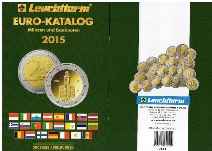 Euro Catalog pentru monede și bancnote din 2002 p&acirc;nă &icirc;n 2015