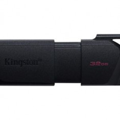 Memorie USB 3.2, 32gb, Kingston DataTraveler Exodia M, capac retractabil, neagra