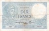 FRANTA 10 francs 5-12-1940 VF+!!!