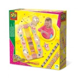 Kit creativ pentru copii - Bratari cu margele - Razboi de tesut, SES Creative