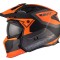 Casca pentru scuter - motocicleta MT Streetfighter SV S B4 Totem portocaliu mat (ochelari soare integrati) &ndash; masca (protectie) barbie si cozoroc detas