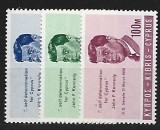 Serie Completă Cipru 1965 In Memoriam Președintele SUA John F Kennedy Autodeterminarea Ciprului JFK Neștampilate - A810