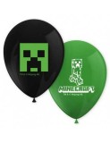 Set 8 baloane latex MINECRAFT 28 cm