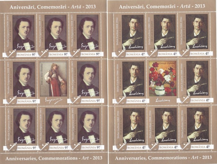 ARTA;LUCHIAN SI GRIGORESCU,MINICOLI,2012,Lp.1964b MNH ** ROMANIA.
