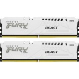 Memorie RAM DDR5, 64GB, 6000MHz, CL36, 1.35V, FURY Beast White, Kit of 2, Kingston