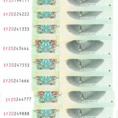 Bancnota China 1 Yuan 2019 - UNC ( set x10 - final nr. serie 000, 111, ... 999 )