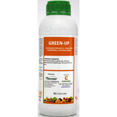 Green-up 1L revitalizant biologic si stimulator foliar al metabolismului plantei, Azot, Fosfor+ microelemente Codiagro foto