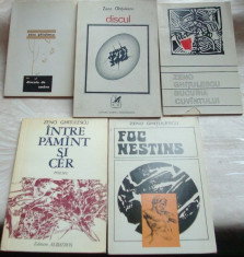 ZENO GHITULESCU: VERSURI, LOT 5 VOLUME IN EDITIE PRINCEPS/1 CU DEDICATIE/1968-80 foto