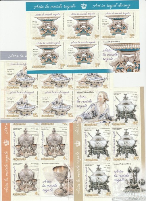 ARTA LA MESELE REGALE MINISHEET,2017 MNH,ROMANIA.