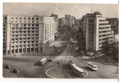 CPIB 17335 CARTE POSTALA - BUCURESTI. B-dul MAGHERU, TRAMVAI, AUTOBUZ AUTOTURISM foto