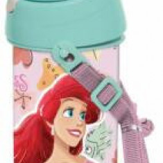 Sticla plastic cu pai fara BPA Ariel si printesele Disney 500 ml