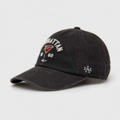 American Needle șapcă de baseball din bumbac Manhattan culoarea negru, cu imprimeu