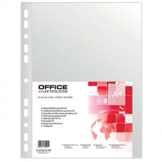 Set 100 Folii de Protectie A4, Tip Cristal, 40 MIC, Transparente, Folii Protectie Documente, Folie pentru Protectie Documente OFFICE Products, Folii d