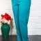 Pantalon Elegant Cu Talie Inalta TurcuazMarimea
