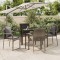 vidaXL Set mobilier grădină cu perne, 5 piese, negru și gri, poliratan 3185102