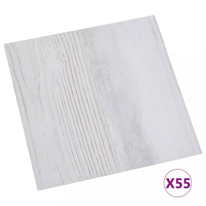 Placi pardoseala autoadezive 55 buc. gri deschis PVC 5,11 m&sup2;