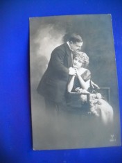 HOPCT 177 U CUPLU IN 1916 -CARTE POSTALA ROMANTICA- ROMANIA -CIRCULATA