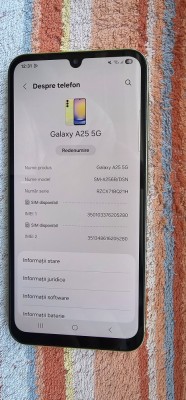 SAMSUNG A25 G , 6GB/128 GB . DUAL SIM , FUNCTIONEAZA , SE VINDE FARA INCARCATOR . foto