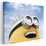 Tablou afis Minionii desene animate 2215 Tablou canvas pe panza CU RAMA 50x70 cm