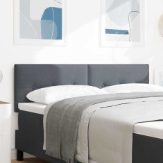 vidaXL Tăblie cap cu lumini cu bandă LED Ajustabil Gri 80 cm Catifea 3338143