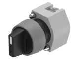 Comutator rotativ 22mm EAO 2 poziții gri/negru fără IP65