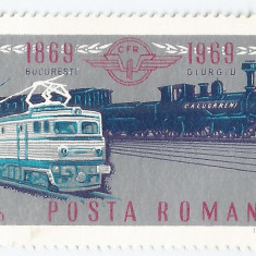 Romania, LP 712/1969, Centenarul liniei ferate Bucuresti Filaret - Giurgiu, MNH