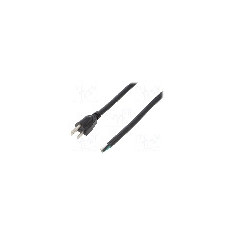 Cablu alimentare AC, 5m, 3 fire, culoare negru, cabluri, NEMA 5-15 (B) mufa, LIAN DUNG -