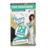 Carte de colorat Top Designer cu stickere si sabloane incluse Toi-Toys TT46101Z