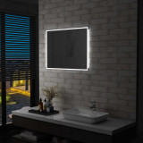 Oglinda cu LED de perete de baie, cu senzor tactil, 80 x 60 cm GartenMobel Dekor, vidaXL