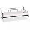 VidaXL Cadru pat de zi, negru, 90 x 200 cm, metal
