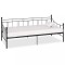vidaXL Cadru pat de zi, negru, 90 x 200 cm, metal