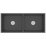 Cumpara ieftin Chiuveta de bucatarie lucrata manual, negru, otel inoxidabil