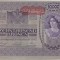 AUSTRIA UNGARIA 10000 COROANE KRONEN 1918 SUPRATIPAR DEUTSCHEOSTEREICH orizontal VF