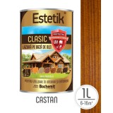 Lazura lemn ESTETIK CLASIC 1L CASTAN, protectie UV