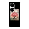 Husa compatibila cu Huawei P50 Pro model Sakura tree, Silicon, TPU, Viceversa, Transparent, Carcasa