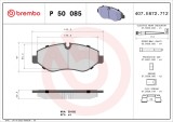 BREMBO P 50 085 PRIME LINE set placute frana,frana disc
