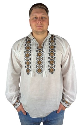 Bluza tip ie barbati RB24 alb/maro , marimea 3XL foto