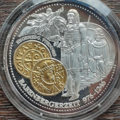 (A286) MEDALIE ARGINT AUSTRIA - 1000 ANI MONEDA IN AUSTRIA- PERIOADA BABENBERGER