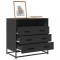 Gossi dulap cu sertare, negru, 70x41x70 cm, lemn compozit