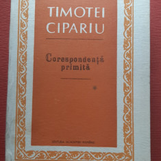 Timotei Cipariu - Corespondenta primita