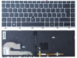 Tastatura laptop noua HP EliteBook 840 G5 846 G5 840 G6 SILVER FRAME BLACK Backlit With Point Stick