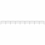 VidaXL Gard de grădină cu v&acirc;rf tip suliță din oțel, 160-3,5 cm, negru