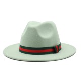 Cumpara ieftin Palarie Fedora unisex Ribbon mint