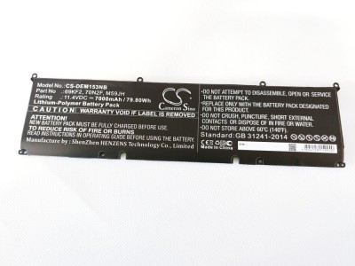 Baterie compatibila Laptop, Dell, Alienware M15 R6, P109F, P109F001, P109F004, 69KF2, 069KF2, 11.4V, 7000mAh, 79.80Wh foto