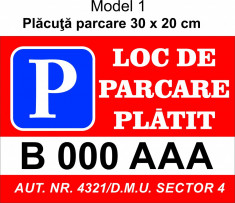 Placute parcare foto