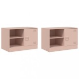 Cumpara ieftin Dulapuri TV 2 buc Roz 67x39x44 cm Otel