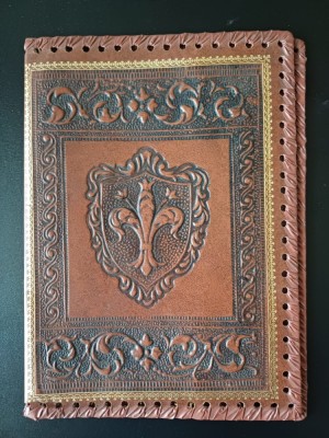 NI28 Coperți din piele artificială cu model ambutisat și aurit foto