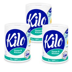 Set 3 Prosop de hartie Kilo Confort monorola, 4 straturi, 753 foi, 3 kg
